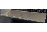 Brodzik prostokątny Novellini Custom Touch, 100x80cm, montaż na posadzce, wysokość 3,5cm, akryl, terra