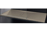 Brodzik prostokątny Novellini Custom Touch, 100x80cm, montaż na posadzce, wysokość 3,5cm, akryl, terra