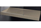 Brodzik prostokątny Novellini Custom Touch, 180x90cm, montaż na posadzce, wysokość 12cm, akryl, terra