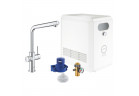 Zestaw Grohe Blue Professional, jednostka chłodząca z baterią w kształcie L, do wody gazowanej, obracana wylewka, chrom 