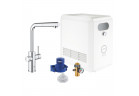 Zestaw Grohe Blue Professional, jednostka chłodząca z baterią w kształcie L, do wody gazowanej, wyciągana i obracana wylewka, chrom 