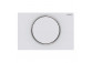 Przycisk uruchamiający Geberit Sigma10, 24,6x16,4cm, do spłukiwania z funkcją stop, stal nierdzewna, pierścień ozdobny polerowany, kolor biały mat