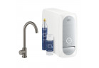 Zestaw startowy Grohe Blue Home, jednostka chłodząca z baterią Mono w kształcie C, do wody gazowanej, obracana wylewka, brushed hard graphite