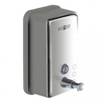 Dozownik do mydła w płynie Nofer, Inox - chrom