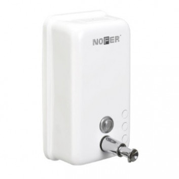 Dozownik do mydła w płynie Nofer, Inox evo - biały