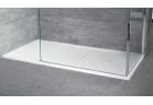 Brodzik prostokątny Novellini Custom, 100x80cm, montaż na posadzce, wysokość 3,5cm, akryl, możliwość przycinania, biały mat