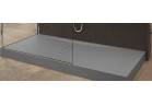 Brodzik prostokątny Novellini Custom, 180x90cm, montaż na posadzce, wysokość 12cm, akryl, szary