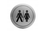 Szyld naklejany na drzwi łazienkowe, piktogram unisex, Nofer, Complement - satyna