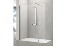 Ścianka wolnostojąca walk-in z ruchomym skrzydłem Novellini Kaudra H+HFA, 70 + 37cm, uniwersalna, szkło przejrzyste, profil chrom