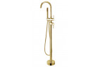 Bateria wannowa wolnostojąca Rea Ortis Light Gold, 2 wyjścia wody, wysokość 1175mm, zestaw natryskowy, złota