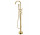 Bateria wannowa wolnostojąca Rea Ortis Light Gold, 2 wyjścia wody, wysokość 1175mm, zestaw natryskowy, złota