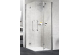 Drzwi prysznicowe lewe Novellini Young 2.0 2GS, składane, 100cm, szkło przejrzyste, profil chrom