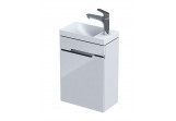 Zestaw szafka z umywalką Oristo Silver Mini, 40cm, jedne drzwi, biały połysk