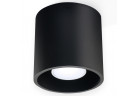 Plafon Sollux Lighting Orbis 1, 10cm, okrągły, GU10 1x40W, czarny