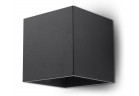 Kinkiet Sollux Lighting Quad 1, 10cm, kwadratowy, G9 1x40W, czarny