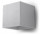 Kinkiet Sollux Lighting Quad 1, 10cm, kwadratowy, G9 1x40W, szary