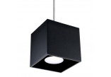 Lampa wisząca Sollux Lighting Quad 1, 10cm, kwadratowa, GU10 1x40W, czarna