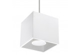 Lampa wisząca Sollux Lighting Quad 1, 10cm, kwadratowa, GU10 1x40W, biały