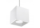 Lampa wisząca Sollux Lighting Quad 1, 10cm, kwadratowa, GU10 1x40W, biały