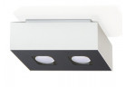 Plafon Sollux Lighting Mono 2, 24x14cm, prostokątny GU10 2x40W, biały