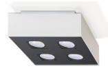 Plafon Sollux Ligthing Mono 3, 34x14cm, prostokątny, GU10 3x40W, biały/czarny