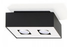 Plafon Sollux Lighting Mono 2, 24x14cm, prostokątny GU10 2x40W, czarny