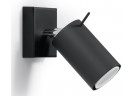 Kinkiet Sollux Lighting Ring 1, 10cm, okrągły, GU10 1x40W, czarny