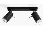 Plafon podwójny Sollux Lighting Ring 2, 30cm, GU10 2x40W, czarny
