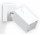 Kinkiet Sollux Lighting Merida, 10cm, kwadratowy, GU10 1x40W, biały