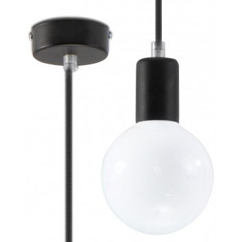Lampa wisząca Sollux Ligthing Edison, 8cm, E27 1x60W, biała