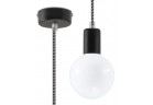 Lampa wisząca Sollux Lighting Edison, 8cm, E27 1x60W, czarno/biała