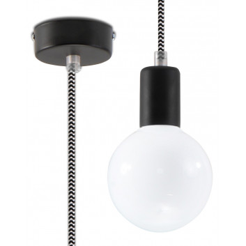 Lampa wisząca Sollux Ligthing Edison, 8cm, E27 1x60W, fioletowa