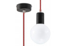 Lampa wisząca Sollux Lighting Edison, 8cm, E27 1x60W, czarno/czerwona