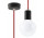 Lampa wisząca Sollux Lighting Edison, 8cm, E27 1x60W, czarno/czerwona