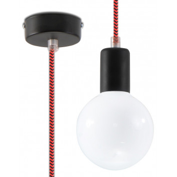 Lampa wisząca Sollux Ligthing Edison, 8cm, E27 1x60W, czarno/biała