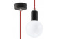 Lampa wisząca Sollux Ligthing Edison, 8cm, E27 1x60W, czarno/biała