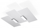 Plafon Sollux Lighting Fabiano, 42cm, E27 3x60W, chrom/biały