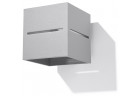 Kinkiet Sollux Lighting Lobo, 10cm, kwadratowy, G9 1x40W, szary