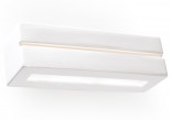 Kinkiet ceramiczny Sollux Ligthing Leo Line, 15cm, E27 1x60W, biały