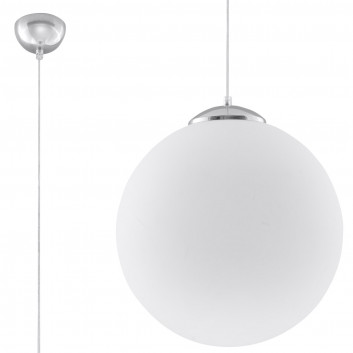 Lampa wisząca Sollux Ligthing Ugo 20, 20cm, E27 1x60W, biały