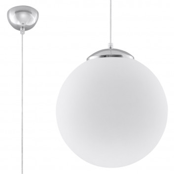 Lampa wisząca Sollux Ligthing Ugo 30, 30cm, E27 1x60W, biały