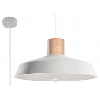 Lampa wisząca Sollux Ligthing Damaso, 28cm, beton, E27 1x60W, szary
