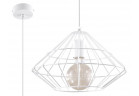 Lampa wisząca Sollux Lighting Umberto, 33cm, E27 1x60W, biały