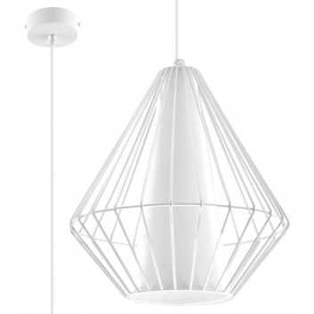 Lampa wisząca Sollux Ligthing Celta, 25cm, E27 1x60W, biały