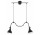 Żyrandol Sollux Lighting Mare 2, 65cm, E27 2x60W, czarny