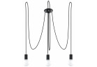 Żyrandol Sollux Lighting Edison 3, E27 3x60W, czarny
