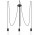 Żyrandol Sollux Lighting Edison 3, E27 3x60W, czarny