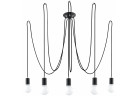 Żyrandol Sollux Lighting Edison 5, E27 5x60W, czarny