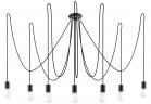 Żyrandol Sollux Lighting Edison 7, E27 7x60W, czarny
