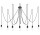 Żyrandol Sollux Lighting Edison 7, E27 7x60W, czarny